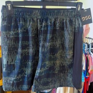 DSG Black and Olive Active Running Shorts